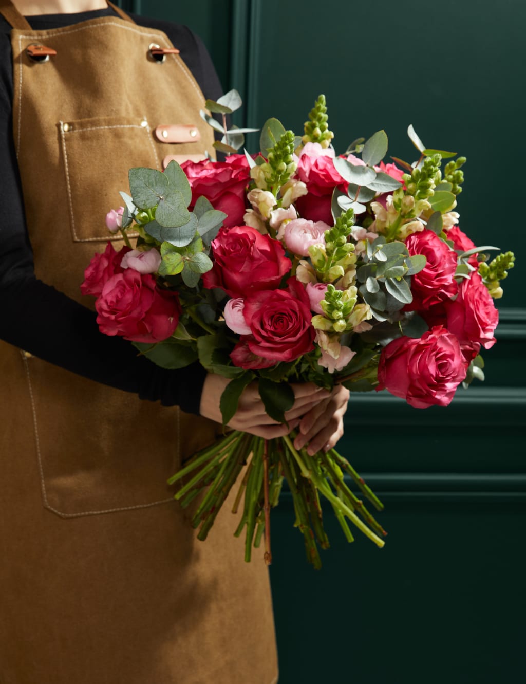 Large Rose, Antirrhinums & Ranunculus Bouquet