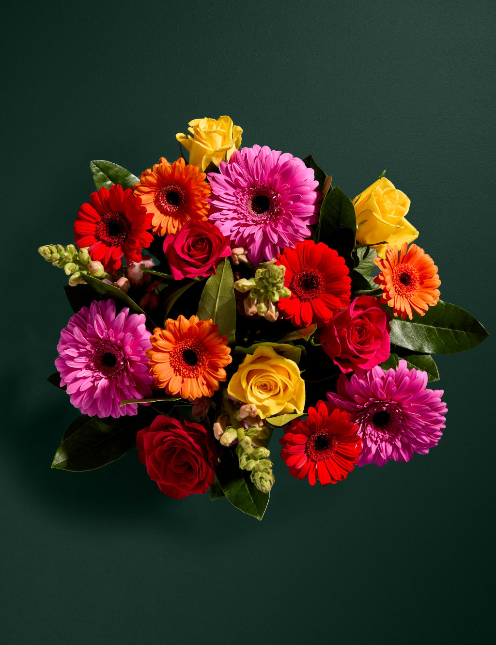 Bright Rose, Germini & Antirrhinum Bouquet