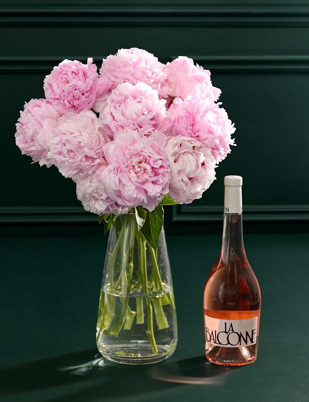 M&S Flower Market Pink Peony Bouquet with Balconne Rose image