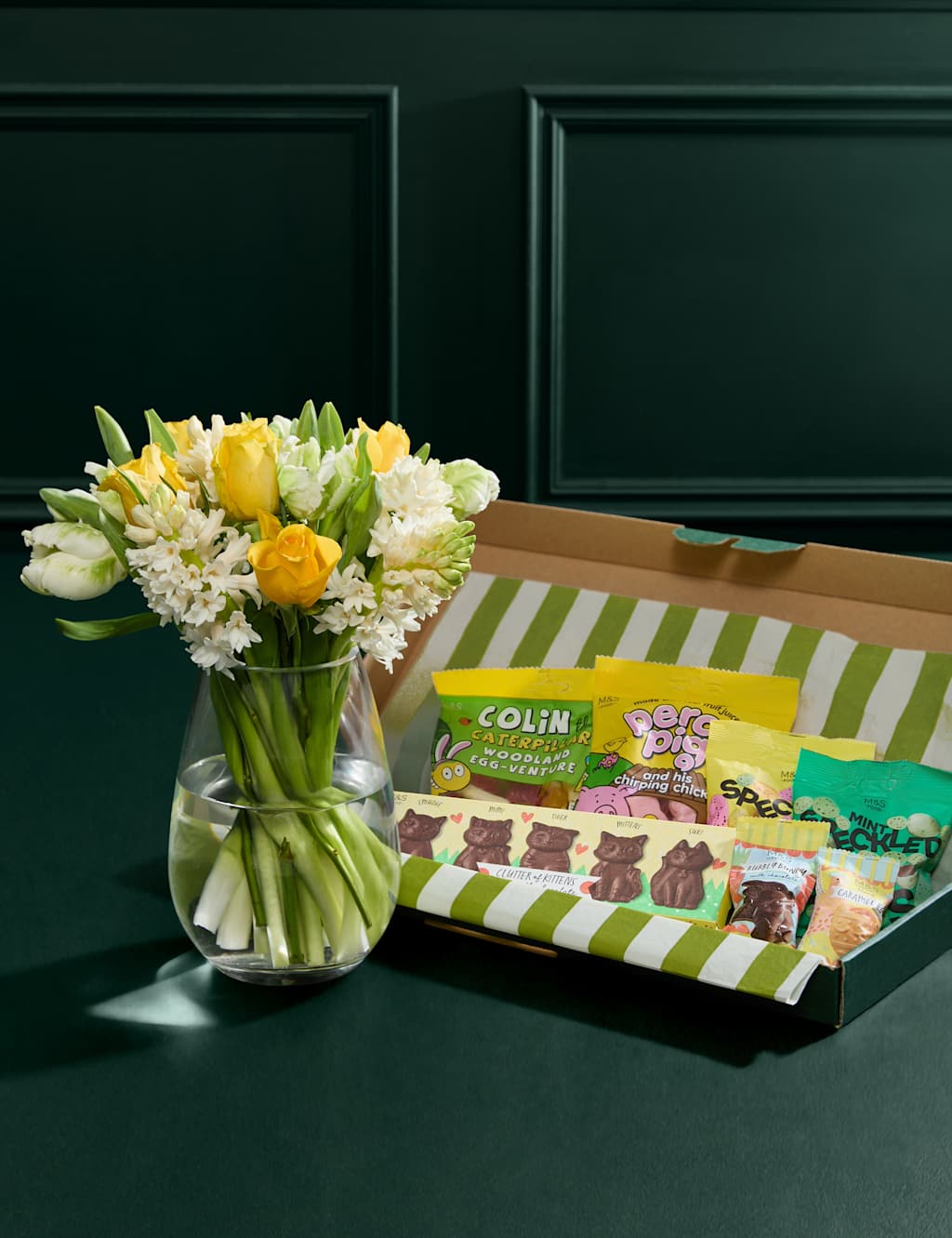 M&S Flower Market Easter Rose & Hyacinth Bouquet with Easter Letterbox