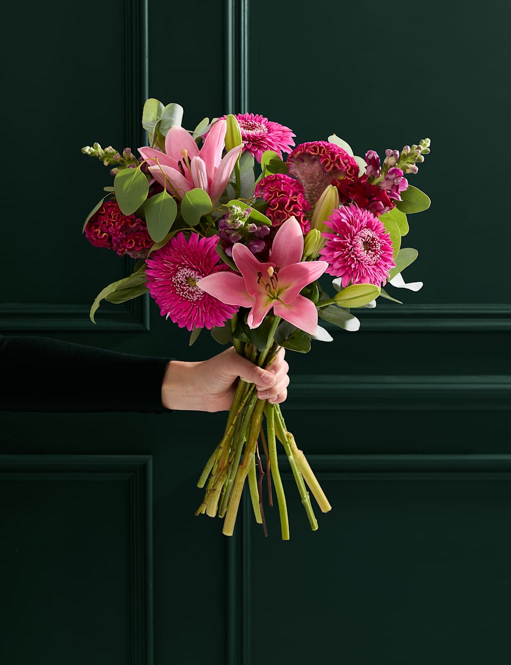 M&S Flower Market Lily Gerbera & Celosia Bouquet image