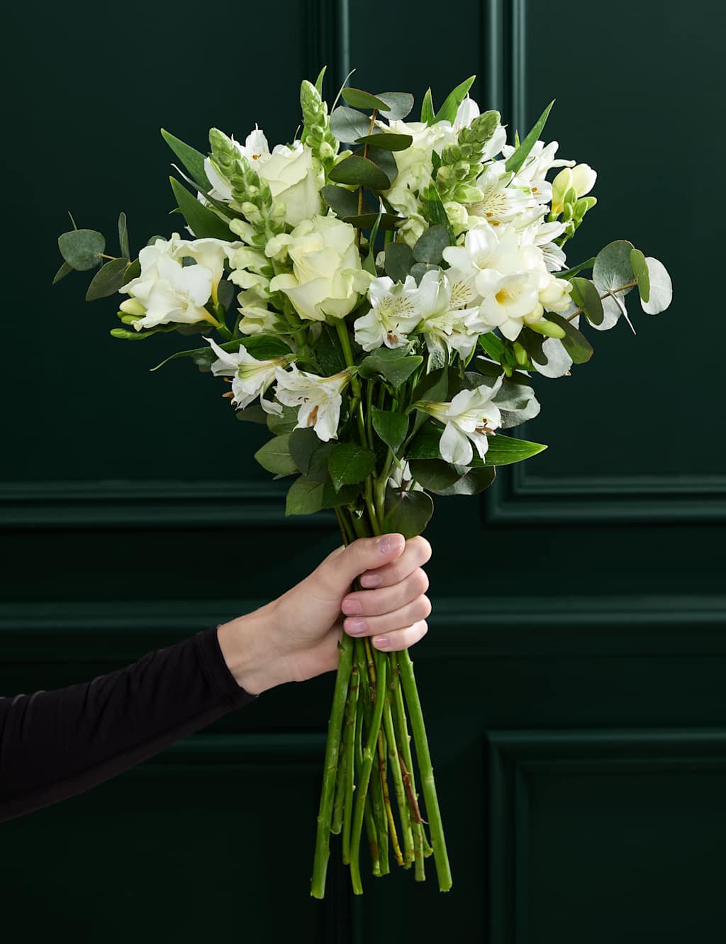 M&S Flower Market White Rose & Scented Freesia Bouquet image