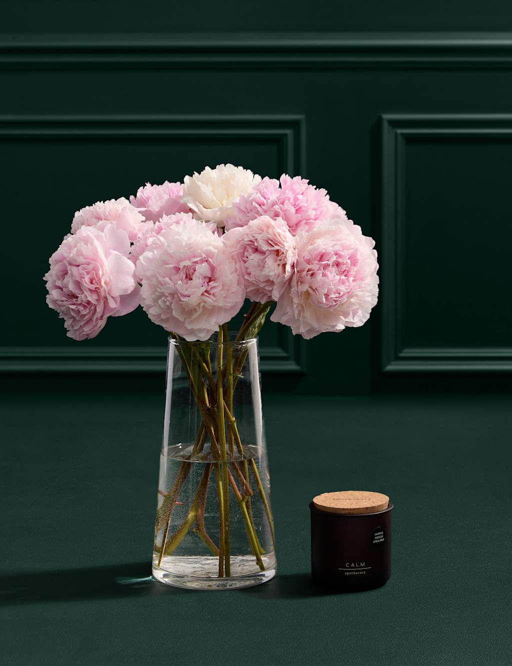 M&S Collection Seasonal Peony Bouquet with Scented Candle