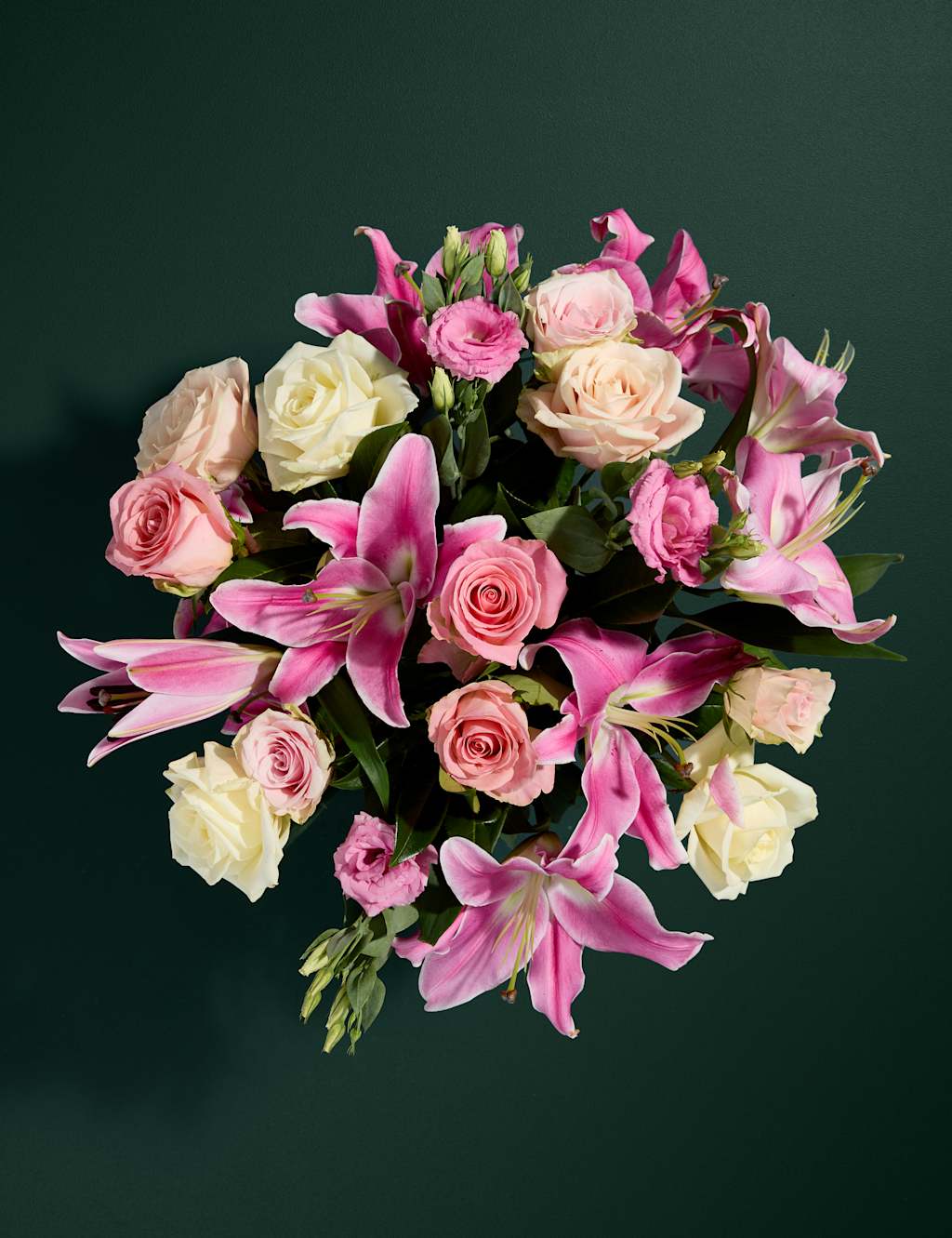 Rose, Lily & Lisianthus Abundance Bouquet