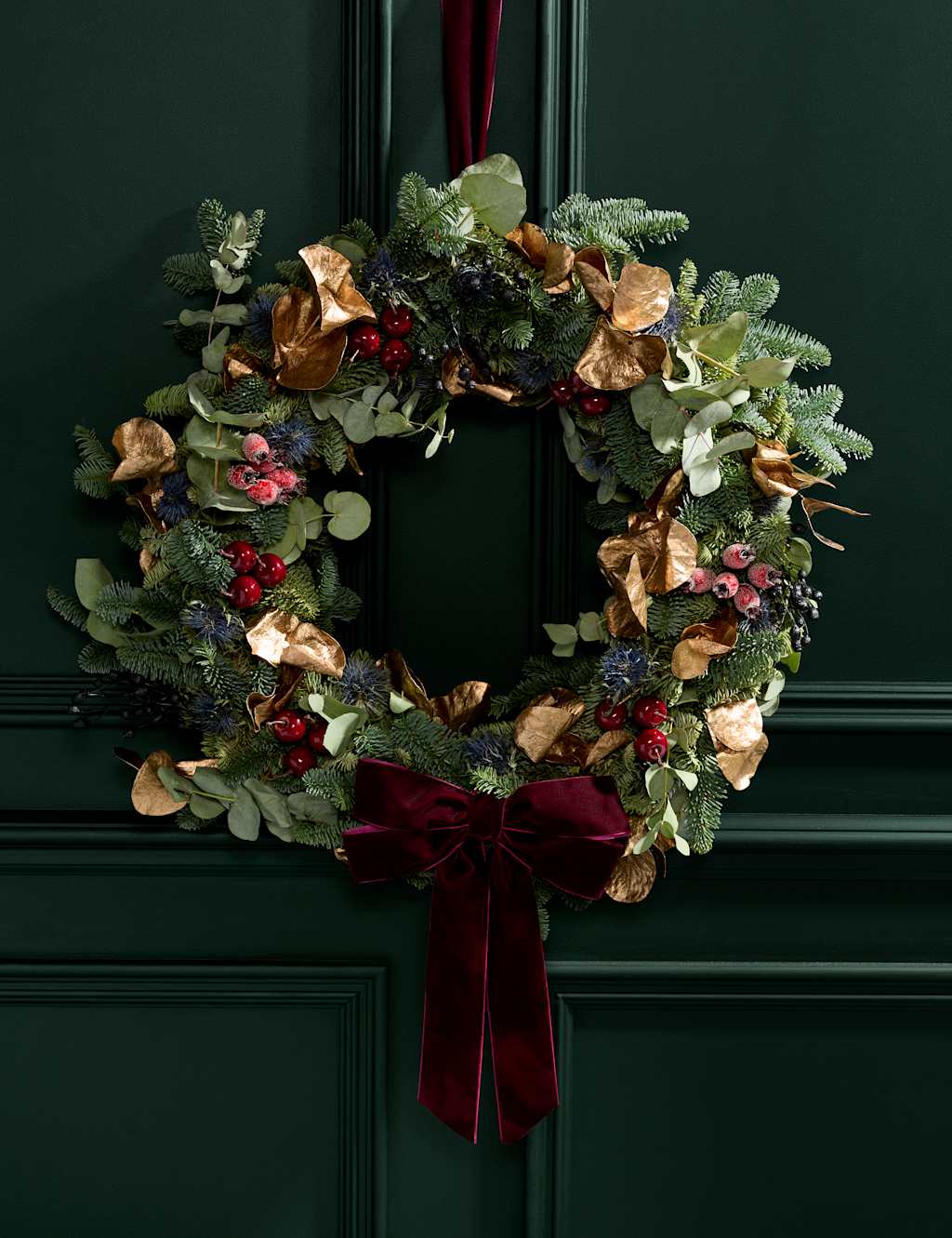 Flower Market Winter Berry Christmas Wreath image