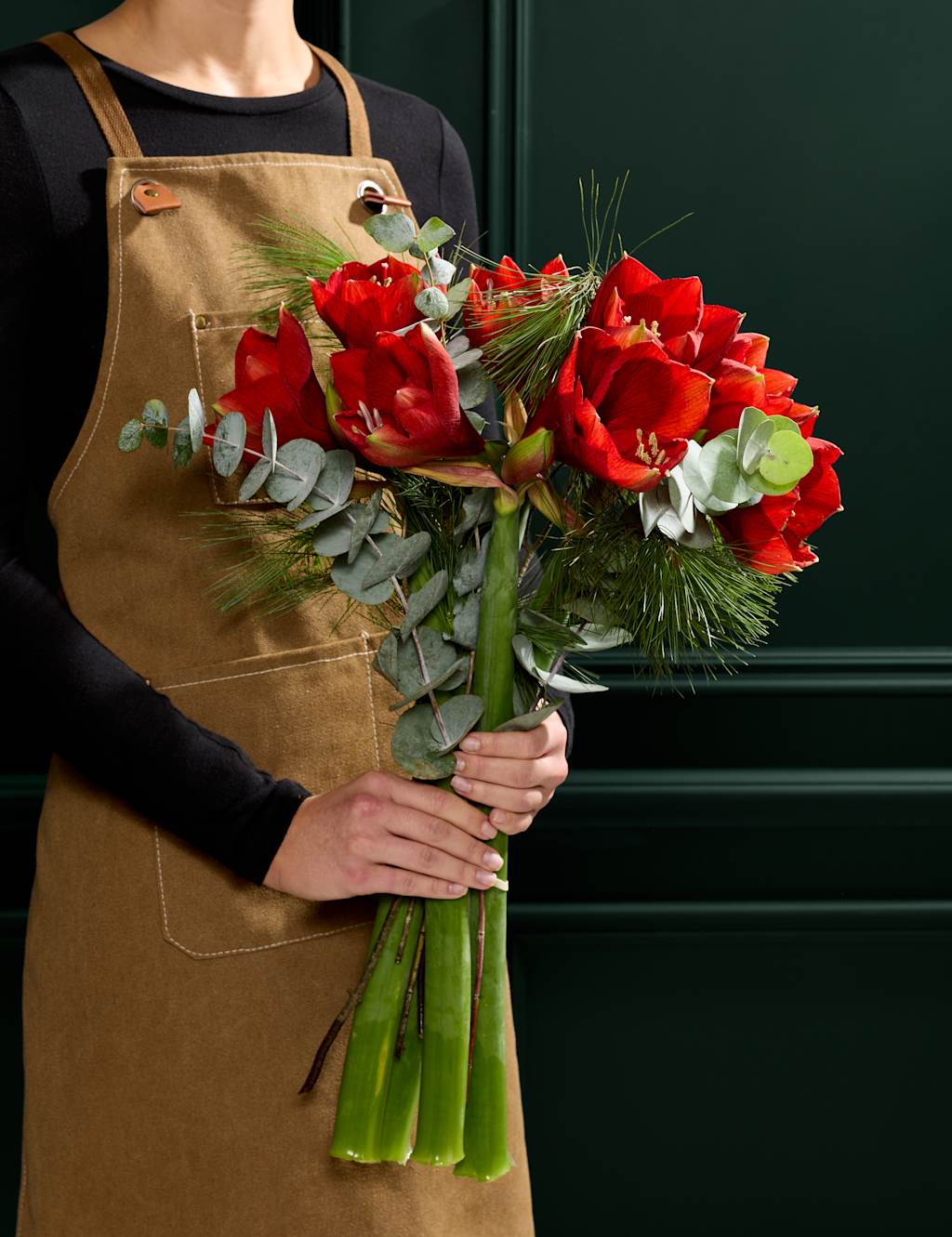 Flower Market Red Amaryllis Bouquet