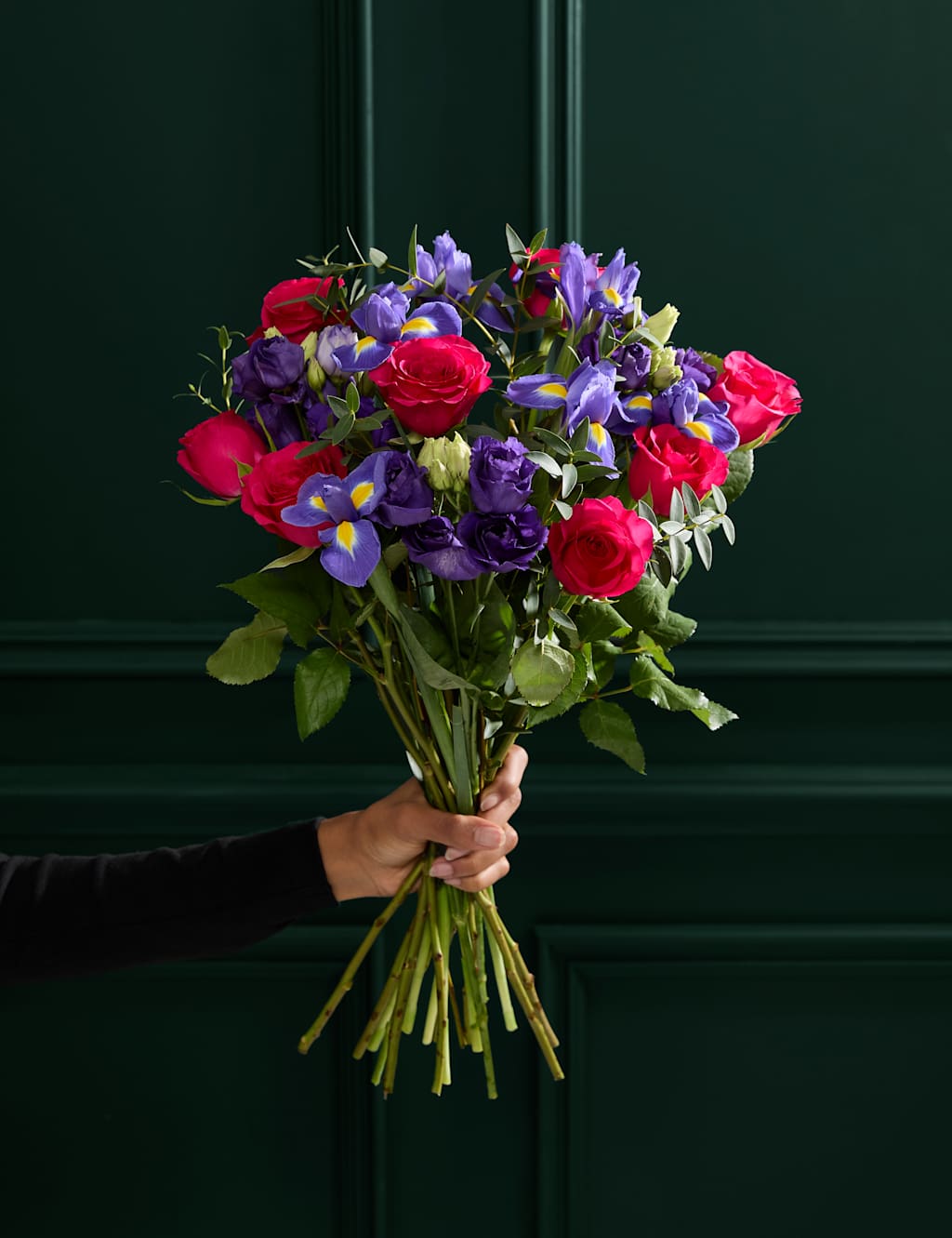 M&S Flower Market Cerise Rose & Lisianthus Bouquet image