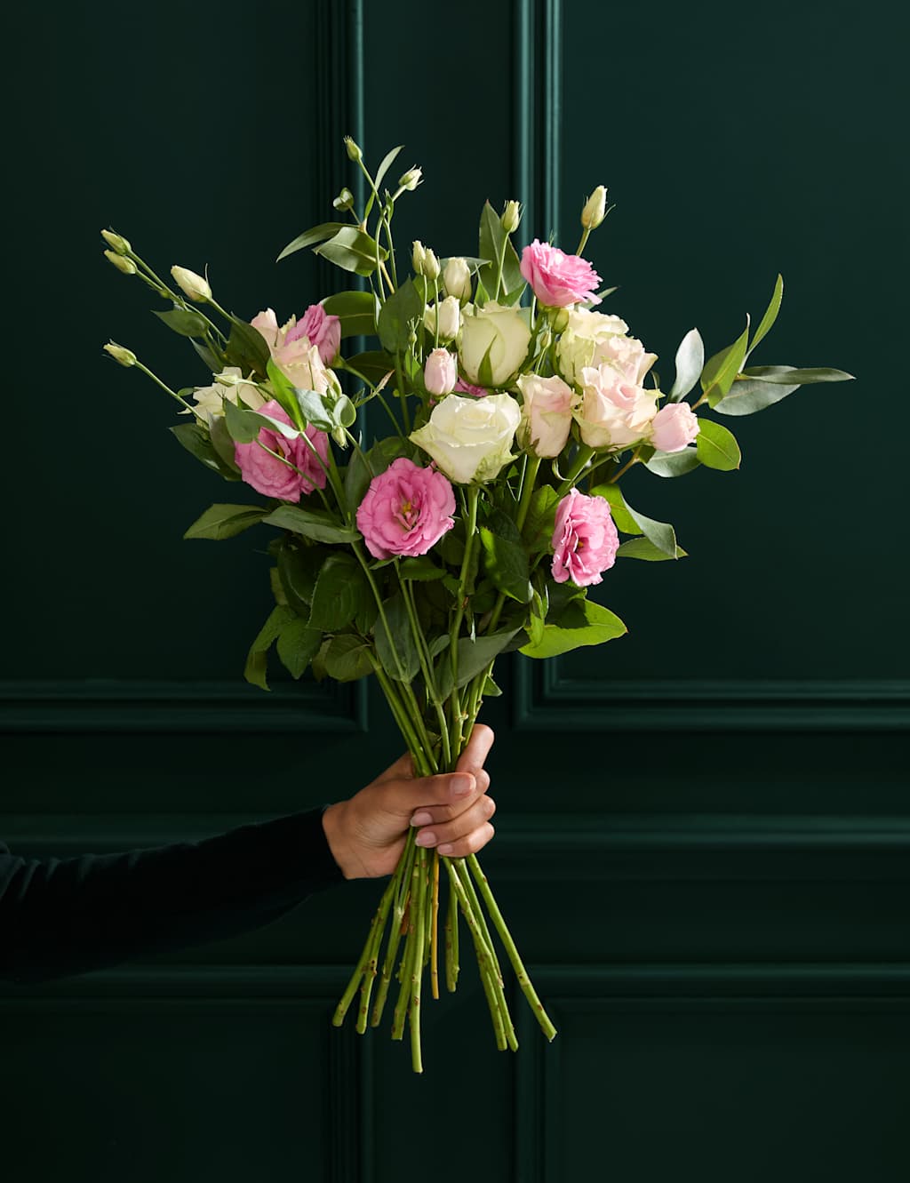 M&S Flower Market Pink Rose & Lisianthus Bouquet image