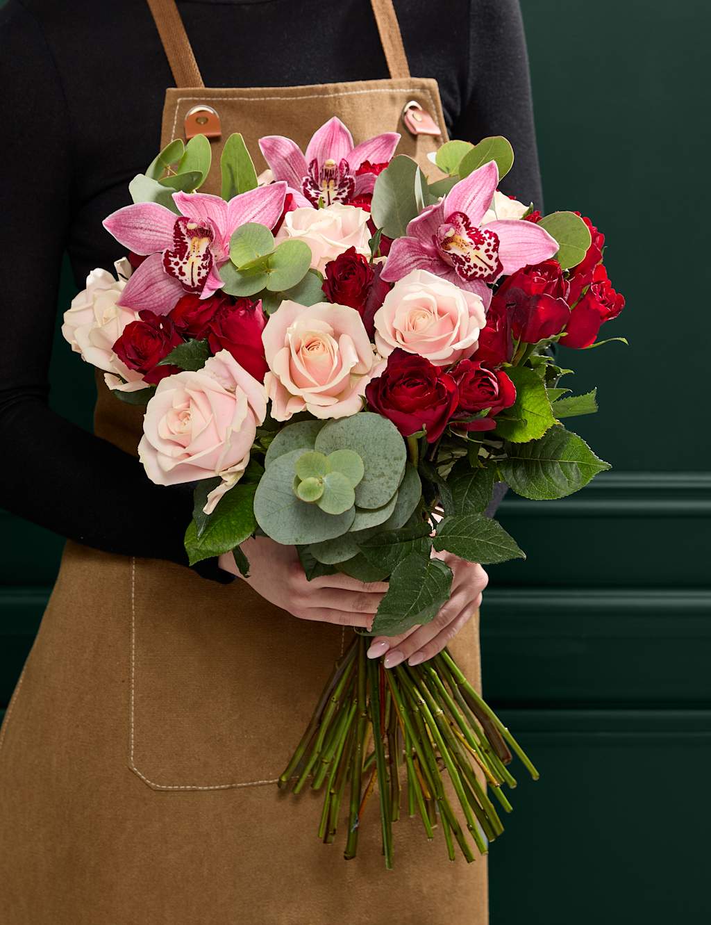 M&S Flower Market Valentine's Mixed Rose & Orchid Bouquet image