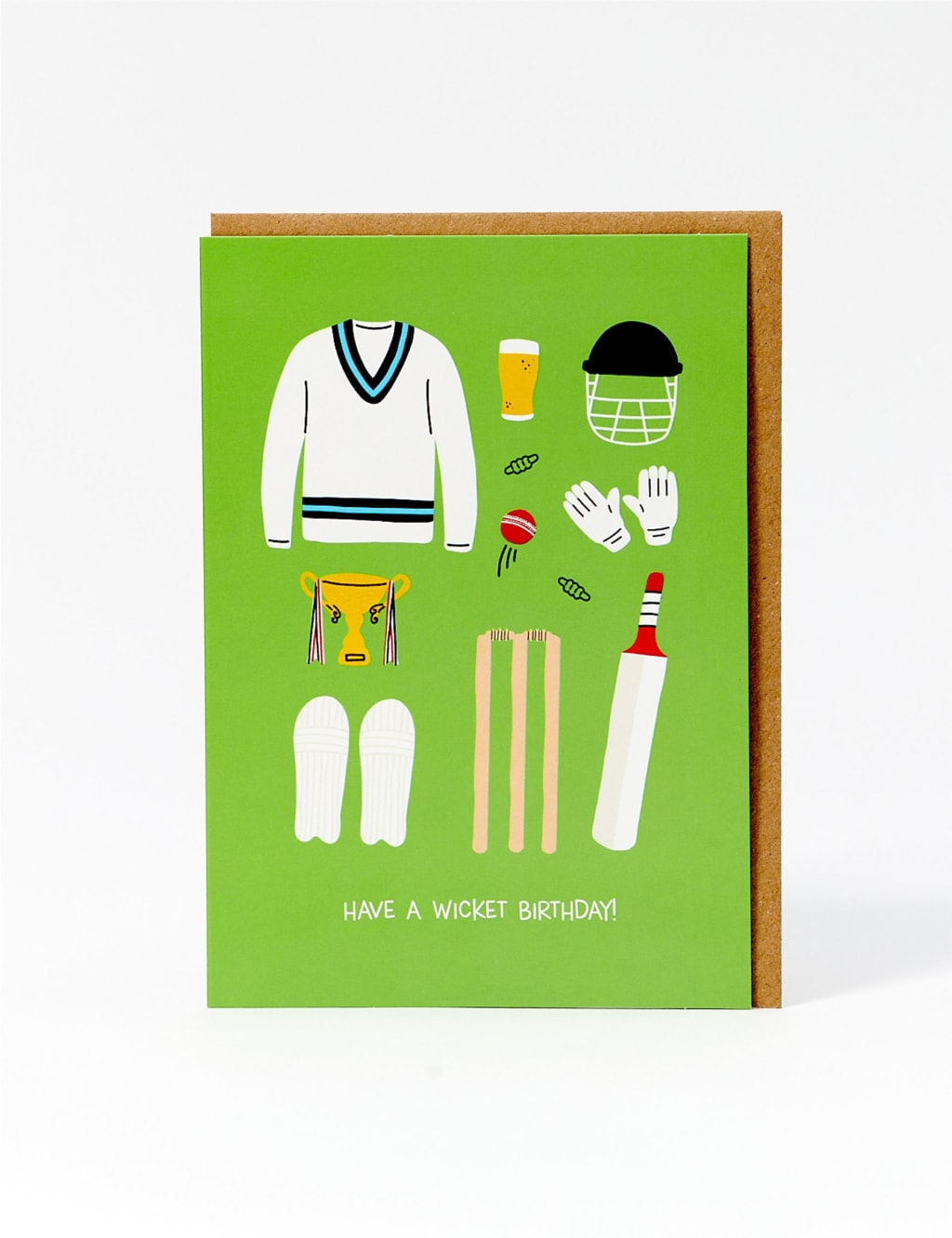 Cricket Themed Birthday Card