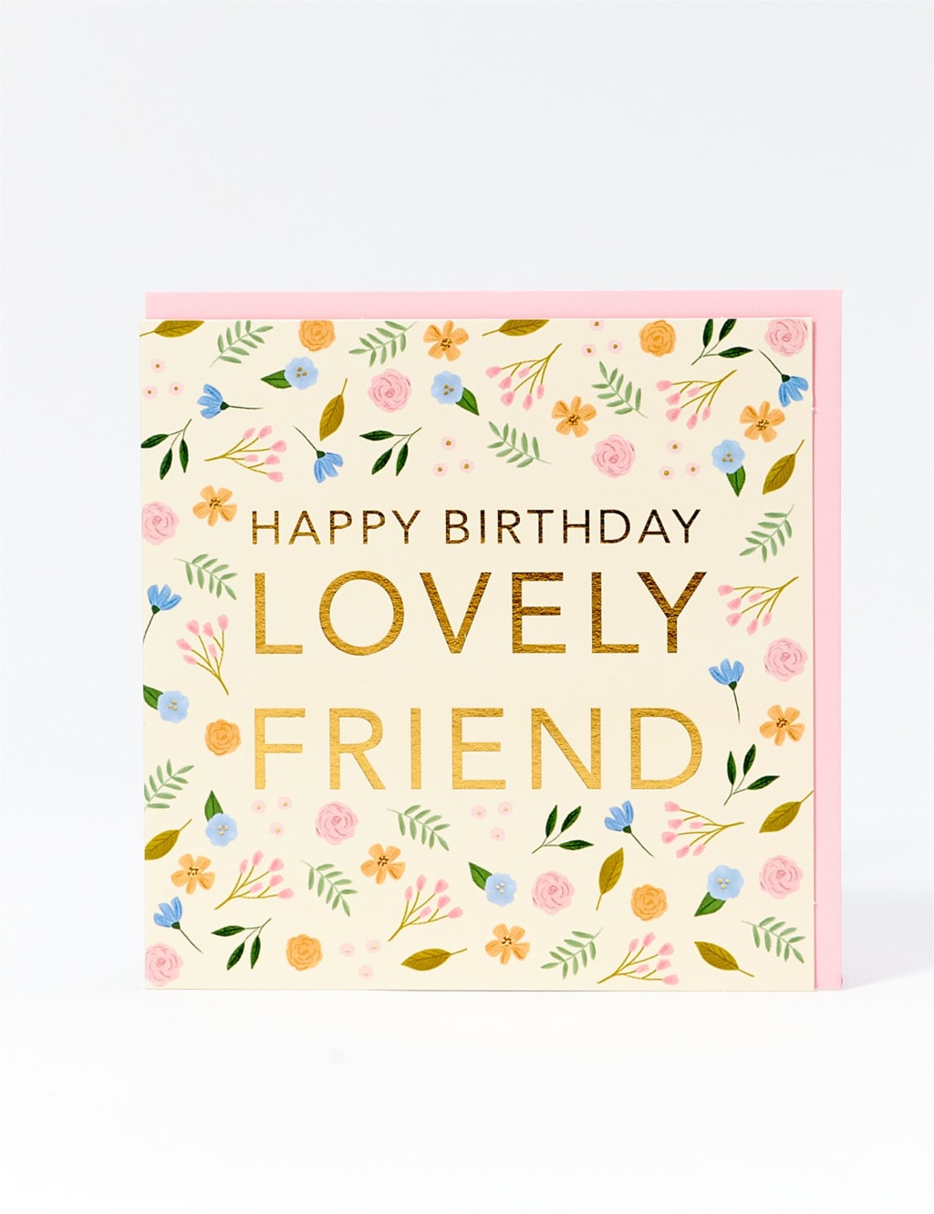 Lovely Friend Floral Birthday Card