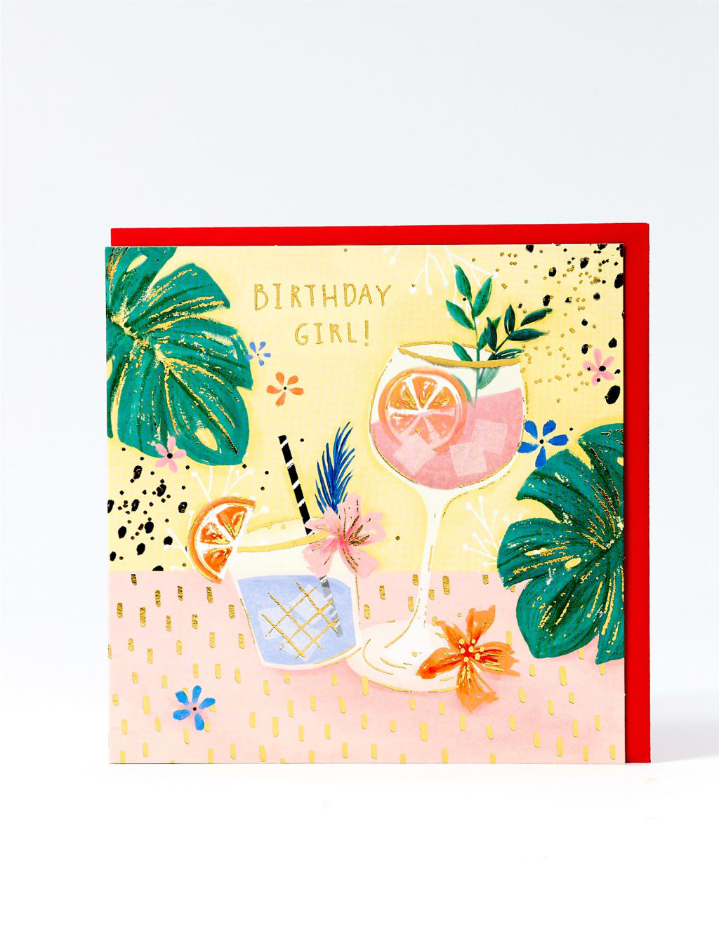Contemporary Cocktails Birthday Card For Her