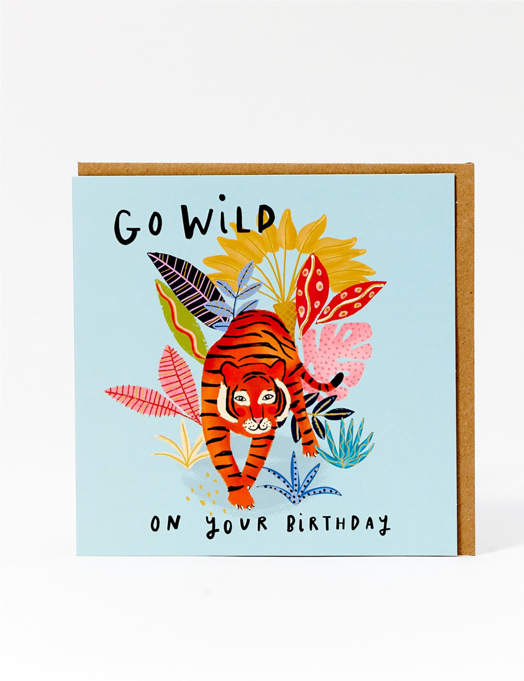 Wild Tiger Contemporary Birthday Card