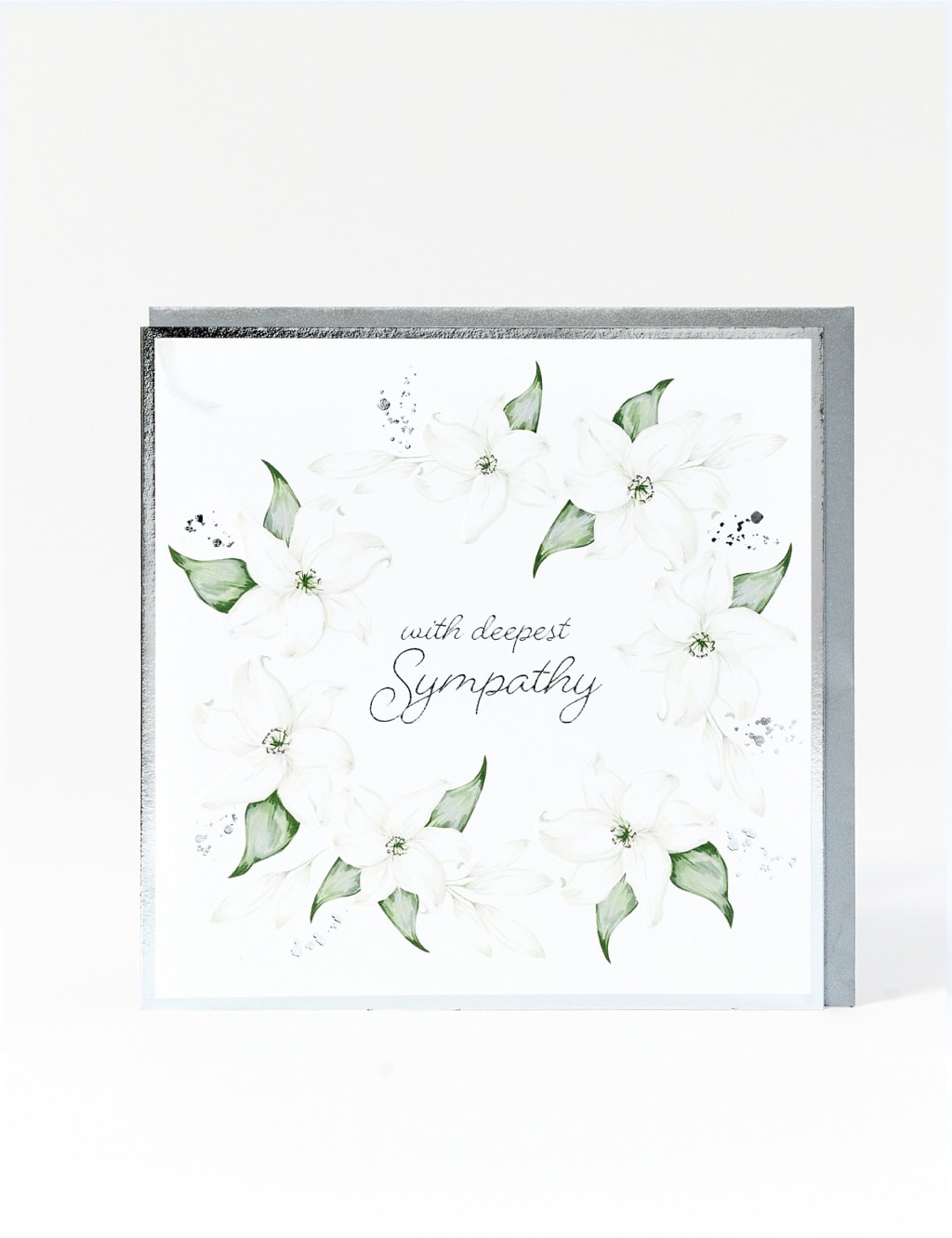 White Lilies Sympathy Card