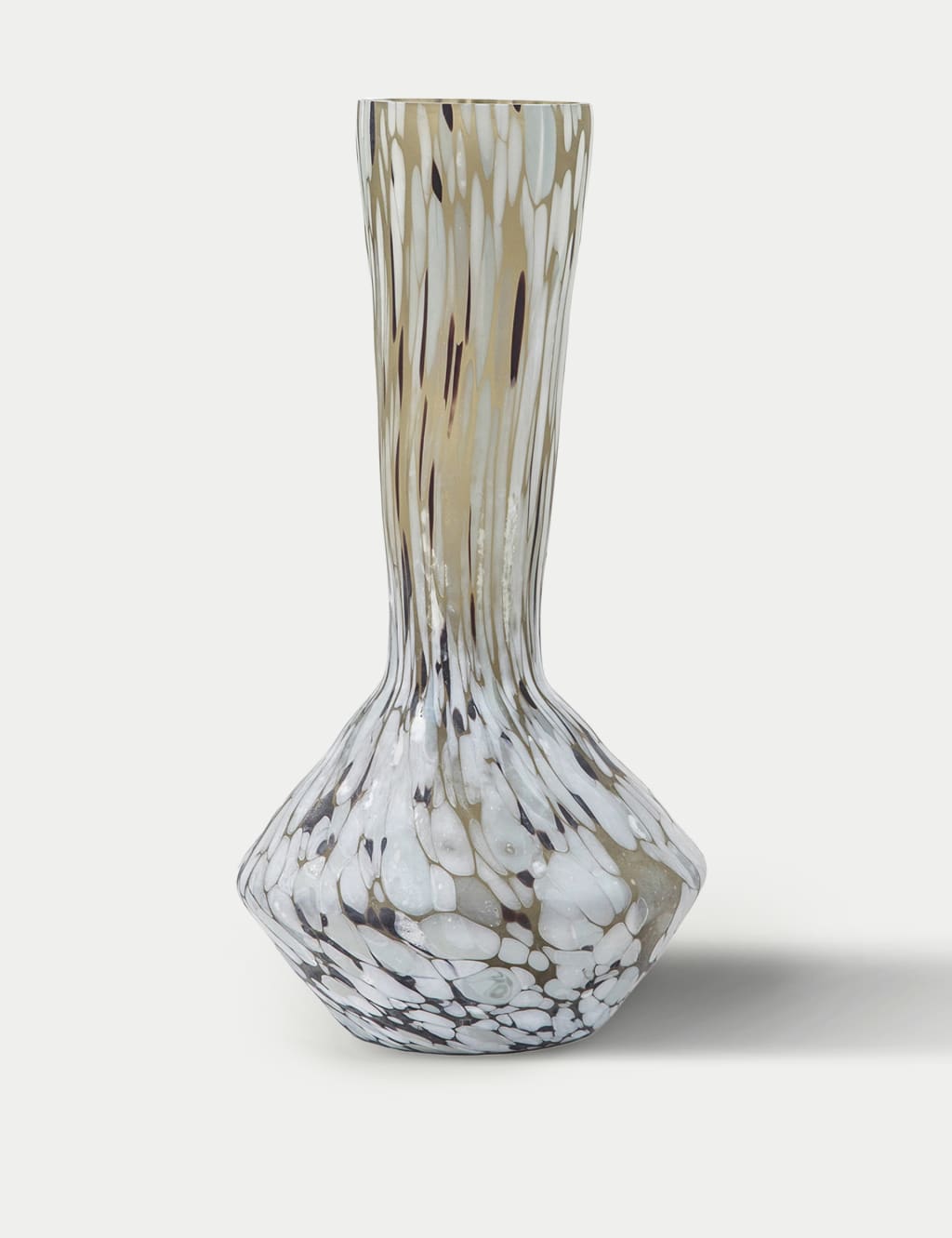 Gallery Direct Tall Aditya Glass Mottled Vase Black