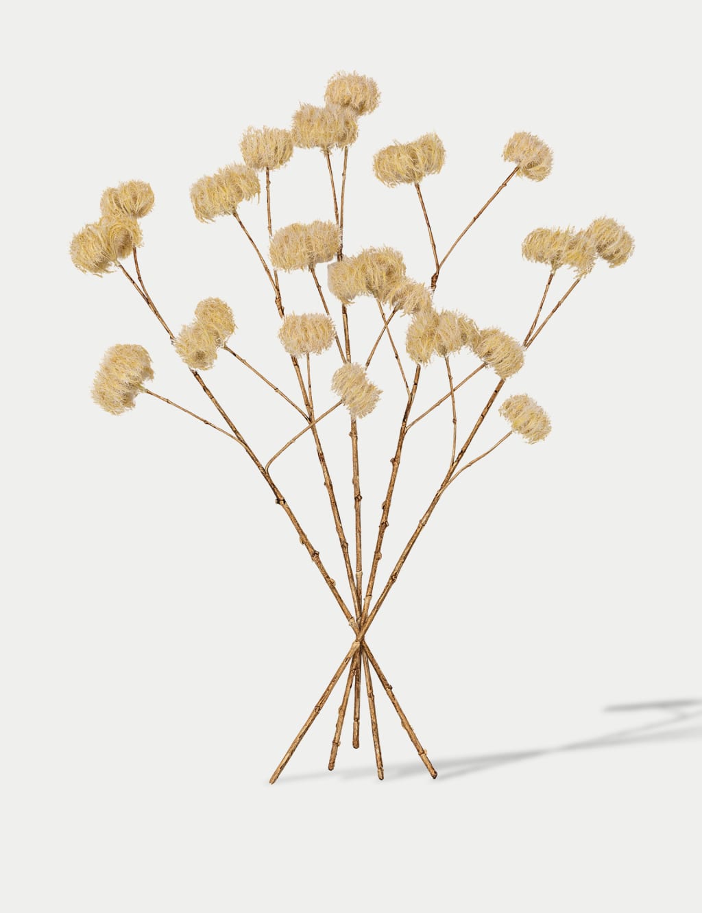 Gallery Direct Set of 5 Artificial Dried Clematis Stems Cream