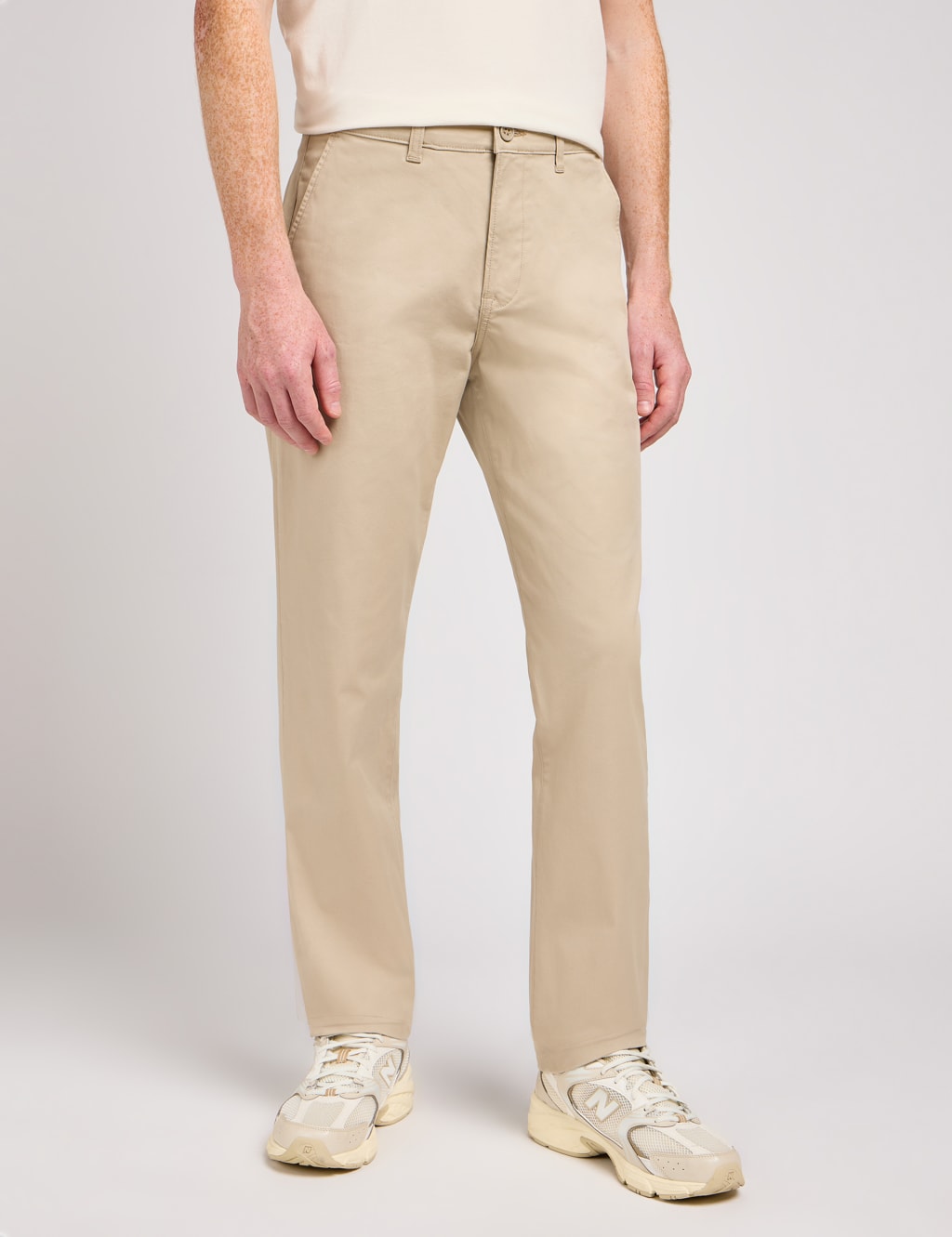 Lee Men's Regular Fit Chinos - 34/32 - Stone, Stone