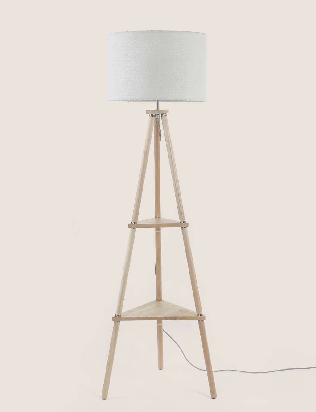 Wooden Tripod Floor Lamp