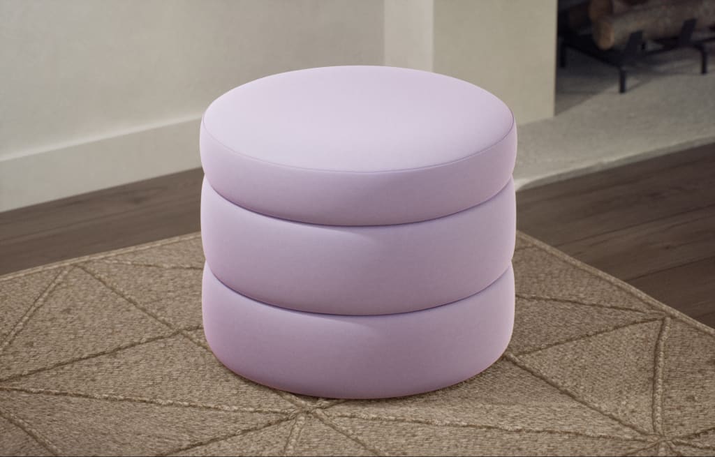 Fluted Storage Footstool M S