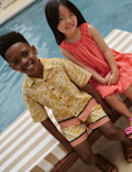 Pure Cotton Tropical Print Shirt (2-8 Yrs)