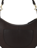 Pure Leather Plain Hobo Bag