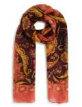 Pure Silk Floral Print Scarf