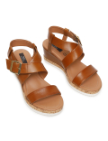 Leather Plain Badges Sandal