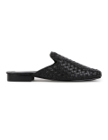 Leather Self Design Standard Fit Mules