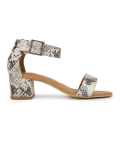 Leather Snake Print Standard Fit Heels
