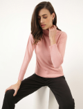 Pure Acrylic Plain Turtle Neck Jumper