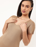 Viscose Mix Striped Knitted Dress