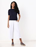 Knitted Crew Neck Short Sleeve Top