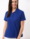 Pure Cotton Plain Polo Neck T-Shirt