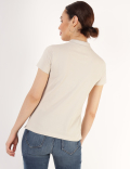 Pure Cotton Plain Polo Neck T-Shirt
