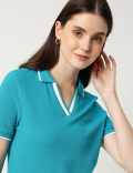Pure Cotton Polo Neck T-Shirt