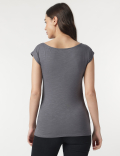 Cotton Rich Cap Sleeves Top