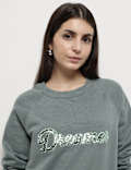 Pure Cotton Sequin Embellished Sweatshirt