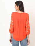 Floral Round Neck Top