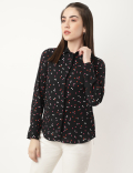Printed Round Neck Blouse