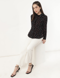 Printed Round Neck Blouse