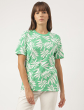 Pure Cotton Tropical Printed T-Shirt