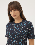 Pure Cotton Floral Printed T-Shirt