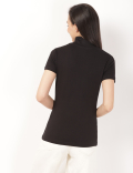 Cotton Rich Funnel Neck Fitted T-Shirt