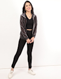 Velour Zip Up Hoodie