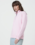 Cotton Rich Plain High Neck Sweatshirt