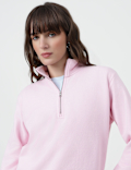 Cotton Rich Plain High Neck Sweatshirt