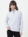 Cotton Rich Plain High Neck Sweatshirt
