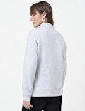 Cotton Rich Plain High Neck Sweatshirt