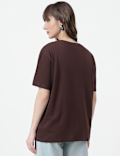 Cotton Rich Plain Crew Neck T-Shirt