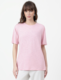 Cotton Rich Plain Crew Neck T-Shirt